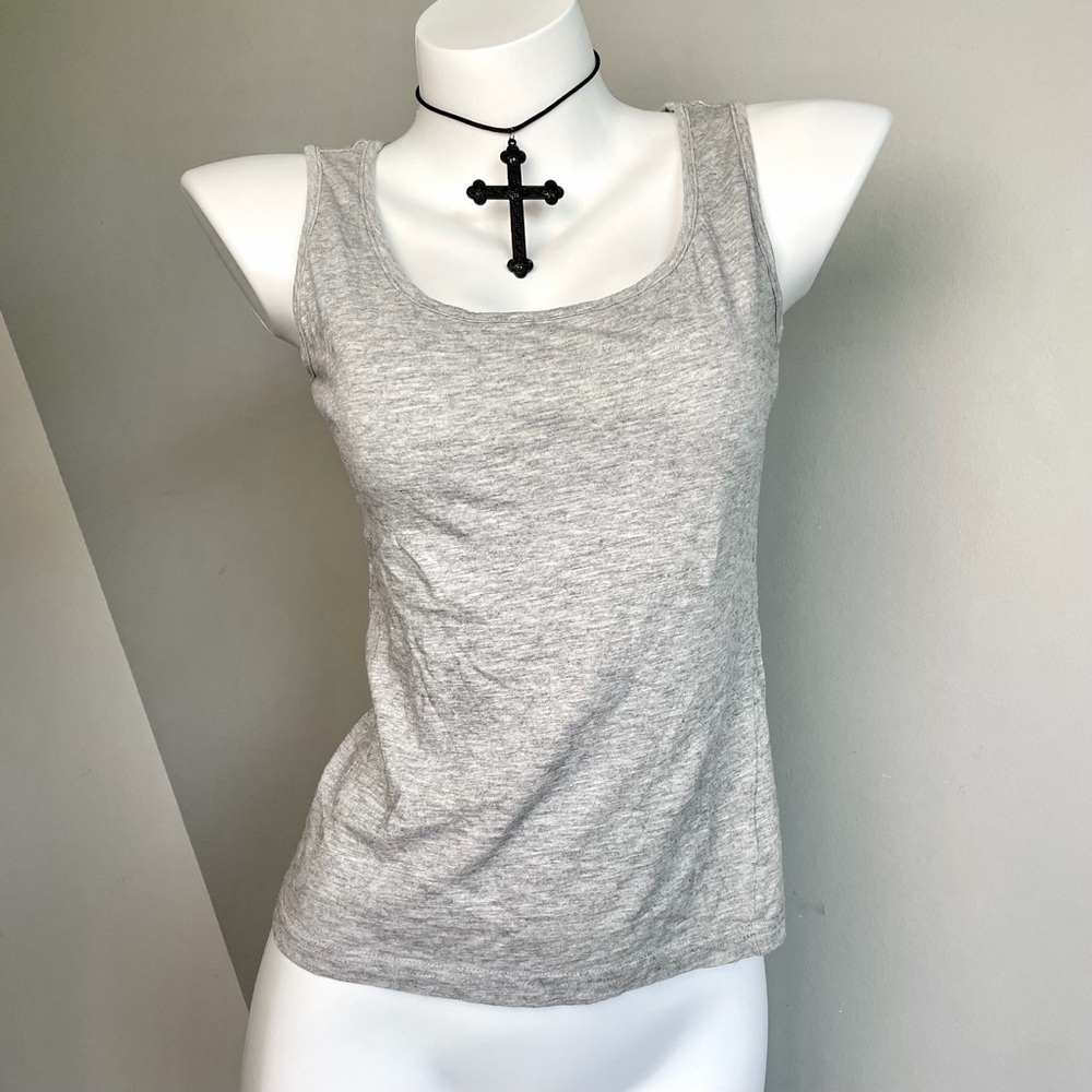 Basic Gray Casual Tank Top